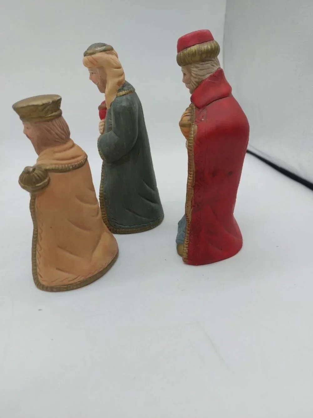 Nativity Figures Three Wise Men Magi Set of 3 Ceramic